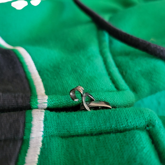 NBA UNK Boston Celtics Large Logo Embroidered Full Zip Sweatshirt Men Sz Large - Picture 6 of 10